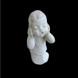 BIANCHI G. RUGGERI Singing Angel Resin Figurine Made In ITALY VINTAGE